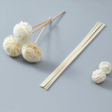 HomeFlower香薰挥发棒手工香薰棒配件扩香棒香薰瓶空瓶加湿器花露水挥发棒 木色干花套装