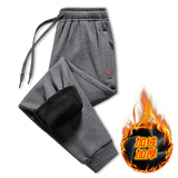 季骆森品牌运动裤男秋冬棉质宽松收口小脚加绒加厚保暖大码针织长裤男士 1981深灰【加绒加厚】 L