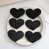 清晨的星星粘头刘海发帖女碎发魔法贴简约黑色魔术成人发粘头饰神器网红新款 爱心6件套