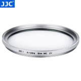 JJC UV滤镜 银框 40.5mm 49mm 镜头保护镜 高清 适用于佳能尼康索尼16-50mm富士X100系列（需转接环） 日本AGC玻璃 12层镀膜 49mm