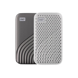 JIXINI西部数据WD My Passport随行SSD版固态移动硬盘保护套西数收纳保护包硅胶套 透白