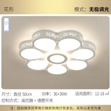灵翔之光卧室灯吸顶灯无极遥控led灯具温馨简约现代薄家用房间灯2025新款 花朵 直径50cm  36w无极