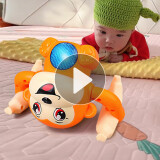 我爱礼婴幼儿0-6个月宝宝抬头训练玩具男女童1-3小岁孩儿童玩具翻滚猴子 声控翻斗猴【橙色】充电套装 新生哄娃神器61六一儿童节礼物