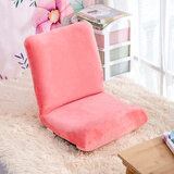 Lazy Diary儿童布艺懒人沙发单人沙发折叠休闲卧室飘窗椅床上靠背沙发椅 红色-珊瑚绒面料