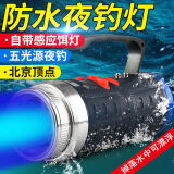 金诚顶点防水钓鱼灯大功率蓝光夜钓灯激光镭射炮超亮夜光灯变焦疝气灯 北京顶点 6011 五光源款 1.3米 三脚架套餐