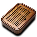 简絮 实木小茶盘套装黑檀储水式家用茶海日式茶台托盘旅行功夫茶具办公会客 8.鸡翅木小盛水茶盘【26.8*20*5cm】