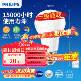 飞利浦（PHILIPS）led节能灯泡客厅家用超亮照明E27大螺口灯泡12W6500K白光优视型