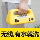 智来无线车载洗车器12V家用高压便携充电式锂电池小型自吸洗车神器 65W 套餐一 无线充电标准款（黄色）