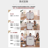 水缘坊汗蒸箱家用全身单人折叠家庭式蒸汽桑拿浴箱双人满月子桑拿房发汗袋成人汗蒸桶熏蒸仪4升 （平纹）蓝色单人款汗蒸箱 标配版2.5升/1000W蒸汽机