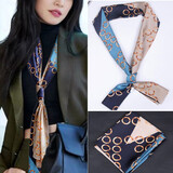 达芬奇密码丝巾女母亲节高档领巾妈妈生日情人节礼物围巾 玉环连珠