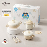 DISNEY迪士尼 儿童餐具套装婴儿宝宝注水恒温不锈钢保温辅食碗餐具礼盒 五件套【礼盒装】