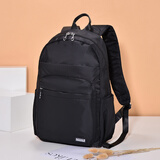 FOUVOR时尚双肩包女牛津布通勤女士背包大容量休闲旅行包高中学生书包女 经典黑