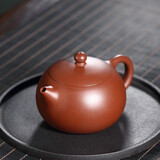 月壶茗清宜兴紫砂壶名家戴老师全手工茶壶原矿底槽清光素家用茶具 西施壶（330ml）