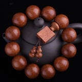 印尼满星小叶紫檀手串老料满金星媲美印度紫檀手链念珠男女款文玩 方牌葫芦 珠径2.0cm*12颗