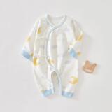 婧麒（JOYNCLEON）新生婴儿衣服春夏0-3个月初生男女宝宝连体衣棉蝴蝶哈衣爬服四季 天马星空 59cm 【1-3个月/体重3.5-6.9kg】