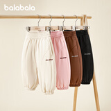 巴拉巴拉童装儿童长裤男童女童宝宝束脚裤子秋冬宽松百搭休闲裤 浅卡其50311 110 cm