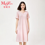 曼妮芬（Maniform）曼妮芬性感V领短袖裙装女士家居服舒适起居服睡裙睡衣20310712