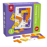 Pinwheel L型配对磁性 儿童拼图逻辑思维专注力训练磁力桌游幼儿玩具4-6岁 L型配对游戏- 1阶积木款