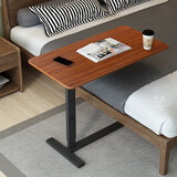 安尔雅床边电脑桌气动升降带轮可移动懒人桌子床上学习办公小书桌可折叠