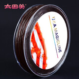 太因美 手串绳弹力线进口水晶透明文玩绳子穿珠子弹性金刚玛瑙佛珠玉线 1.5mm咖色水晶线