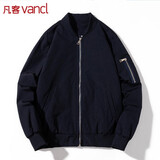 凡客诚品凡客诚品官方店男士休闲夹克外套潮流飞行服上衣 黑色 XL