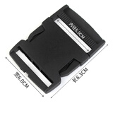 居佳乐塑料加厚安全插扣箱包扣环配件背包带子卡扣子母扣儿童书包调节扣 黑色【内径5.0cm】 2个