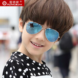 雷德蒙2026新款儿童墨镜男女孩子太阳镜男士蛤蟆镜偏光镜防紫外线眼镜潮 银色框 冰蓝偏光片(儿童款) 大童(建议10-14岁左右)