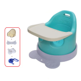 anbebe 安贝贝多功能宝宝餐椅便携式婴儿学坐椅儿童吃饭桌椅座椅沙发椅 蓝餐椅+礼包
