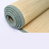 韫色草席加厚凉席双人床老式单人宿舍席子蔺草席草凉席子 绿色 特密加厚包边 1.35m(4.5英尺)床