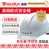 首盾 安全帽 欧式透气防砸抗冲击 烤漆玻璃钢型 高档进口ABS 建筑电力工程工地施工监理 白色 可定制