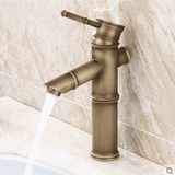 康恩（KOEN）康恩美式仿古洗脸面盆水龙头全铜欧式竹节复古卫生间冷热浴室洗手 L款