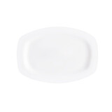 红牡丹 纯白骨瓷餐具陶瓷碗盘碟白色泡面碗家用米饭碗中式釉下彩碗筷 纯白方形鱼盘1个