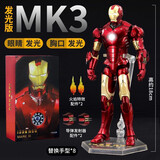 IMVE六一儿童节礼物男孩漫威钢铁侠MK3手办生日玩具马克85关节可动 钢铁侠MK3充电发光版【纪念版】