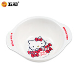 五和（WUHE）儿童餐具凯蒂猫碗勺套装儿童水杯宝宝辅食碗儿童餐盘分格防烫耐摔 凯蒂猫双耳碗250ml
