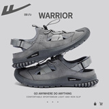 回力（Warrior）官方凉鞋男鞋夏季透气沙滩鞋户外涉水凉拖洞洞鞋子男溯溪鞋灰色42