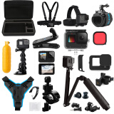TELESIN GoPro11配件hero10 9实惠入门套装自拍杆防水壳收纳包头带胸带头盔支架滤镜