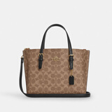 蔻驰（COACH）女包mollie25托特包手提包时尚单肩斜挎包【全新正品】 【浅棕色】CV965 IMQRX