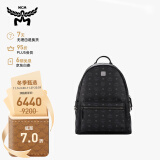 MCM 女士 Stark系列黑色印花logo双肩背包 MMKAAVE09BK001