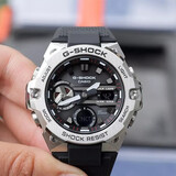 卡西欧（CASIO）手表钢铁坚毅之心太阳能智能蓝牙连接对时多功能运动防水日韩表 王一博同款GST-B400-1A钢铁之心