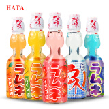哈塔 200ml*5瓶装 日本进口哈达HATA波子汽水弹珠 碳酸饮料水果味饮品 波子汽水5瓶装