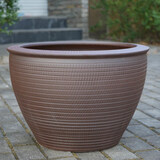 奥亚森 景德镇仿古陶瓷鱼缸大水缸庭院瓷缸睡莲盆荷花缸碗莲缸乌龟缸 陶缸-卡其深缸大号 直径63cm