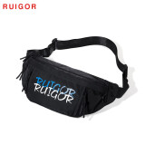 瑞戈（RUIGOR）瑞士潮流运动包男女休闲单肩包大容量腰包骑行胸包斜跨手机小背包 黑色