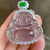 翡翠祥 缅甸翡翠吊坠A货冰种阳绿天然玉石玉佛挂件福豆平安无事牌玉佩佛公玉坠葫芦山水牌男女款【付定金】 玻璃种佛公，已联系客服选货，尾款2000