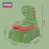 babyjianle儿童坐便器家用婴幼儿宝宝马桶小孩厕所易清洗幼儿园卡通恐龙便盆 绿色