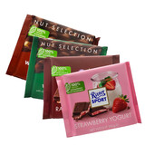 瑞特滋（RITTER SPORT） 德国进口全榛子果仁牛奶黑巧克力排块100g*4块瑞特斯波德 4口味组合2组合装400g