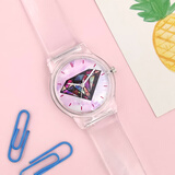 乐心手表女学生表ins风简约时尚果冻表星空原宿潮流男表女款石英表 6006 透明钻石