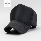 度得帽子男秋冬季韩版潮加厚网帽高顶货车帽鸭舌帽嘻哈帽棒球帽潮牌 992黑色