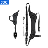 JJC 相机手腕带 快枪手 适用于佳能R52 R8 R7 R50 R6II 5D4 90D尼康D850 D7500松下S5II S5M2微单单反 黑色 金属底座+快摄肩带