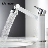 DETBOm 德国全铜主体360度旋转水龙头洗手盆脸盆面盆卫生间冷热水龙头 白银万向款