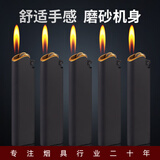 自由之鹰金属砂轮打火机一次性火机批发定制订做印字广告logo 【明火】复古金属砂轮 5支